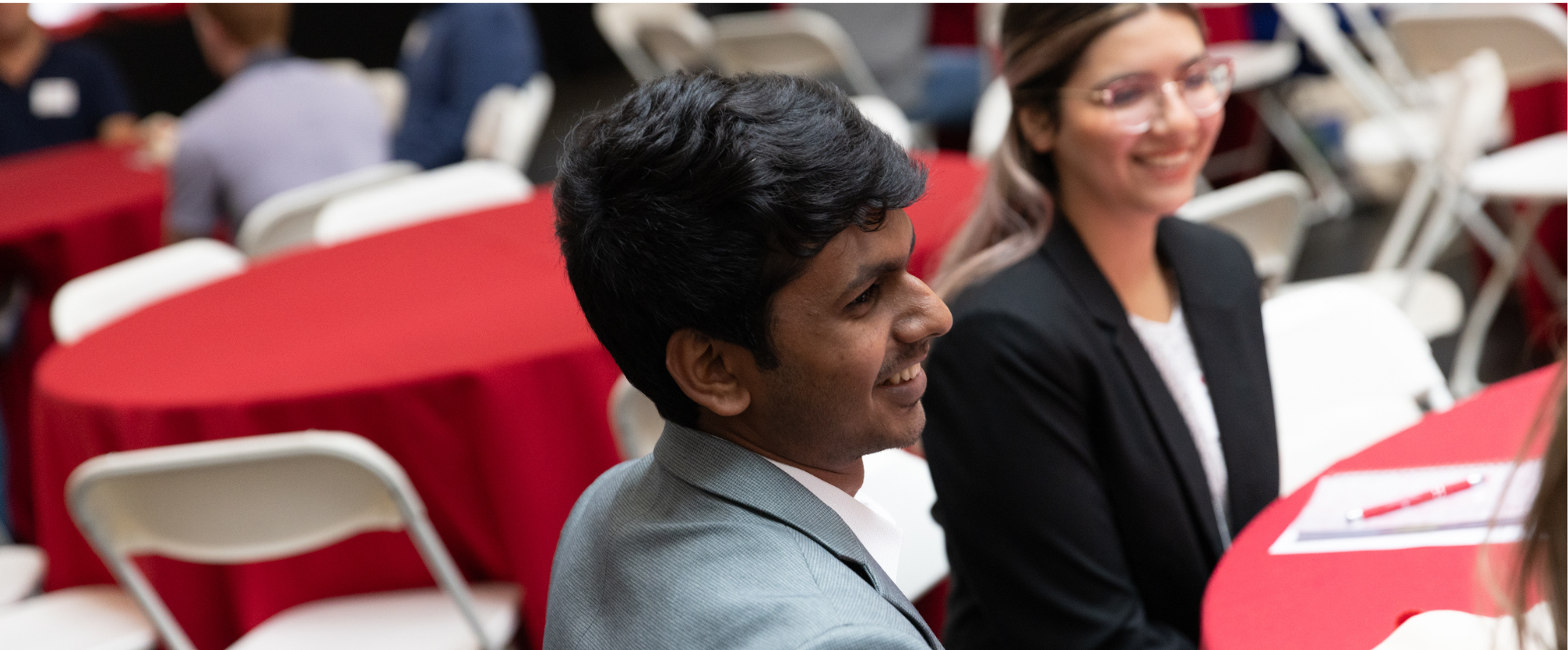 students at orientation