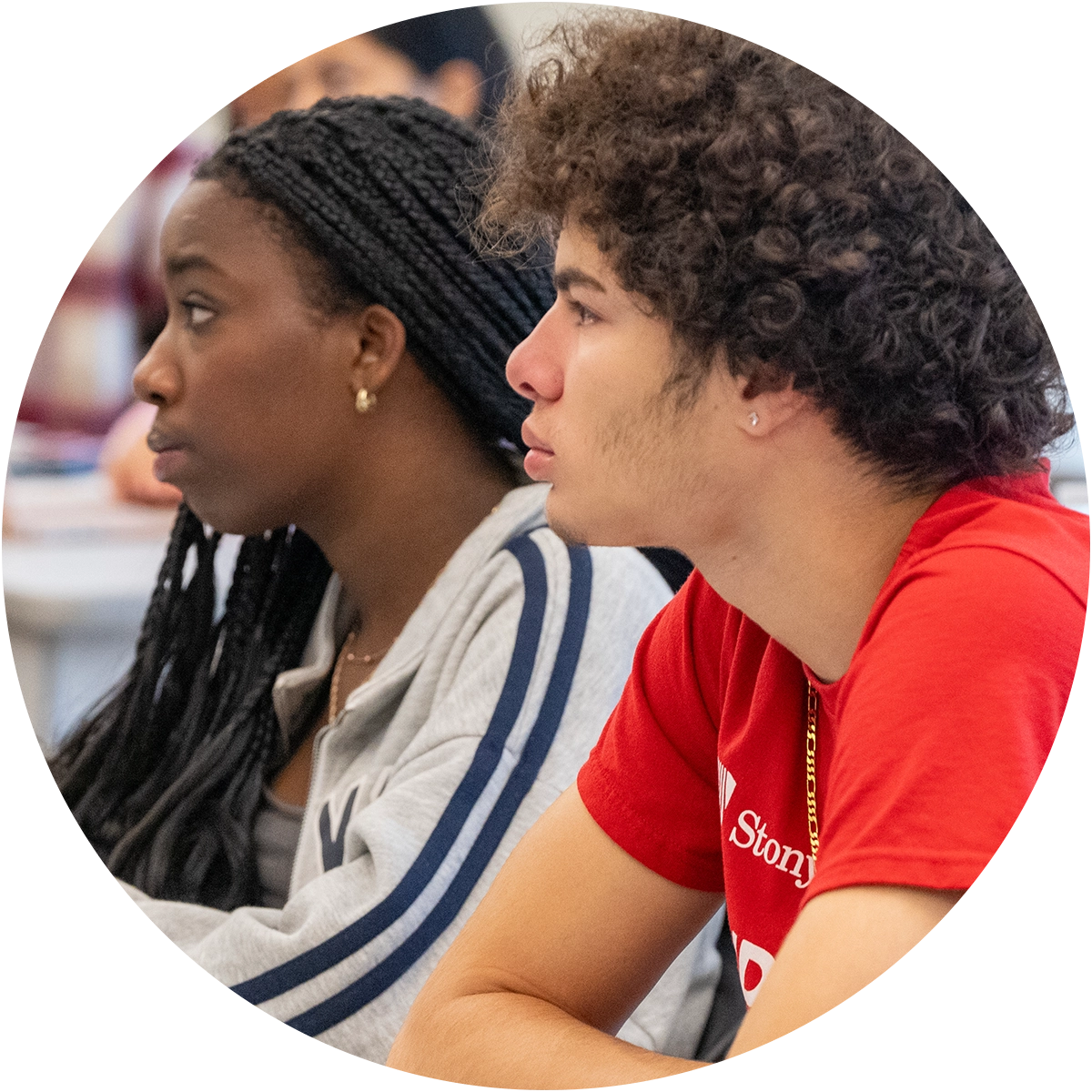 College of Business Busienss Management Major student focusing on classwork