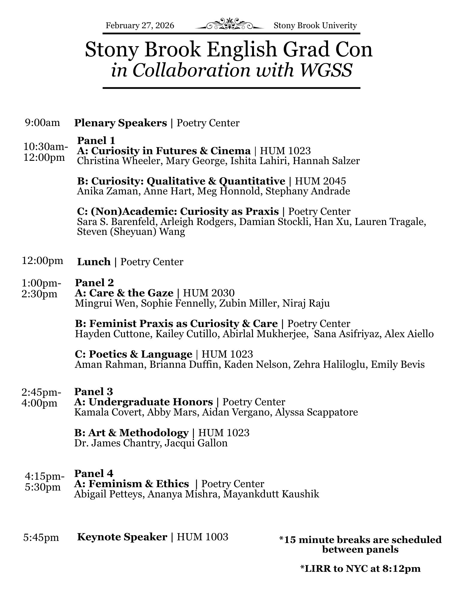 Updated Schedule for GradCon 2026