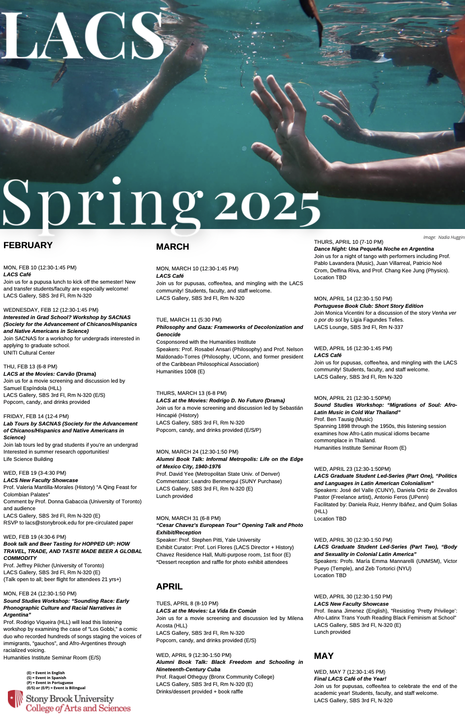 LACS Spring Calendar 2025 LACS Spring Calendar 2025