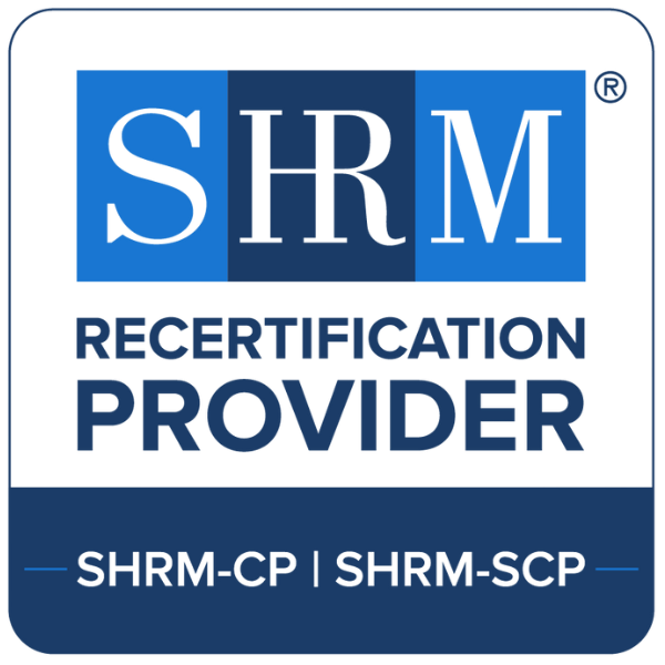 Icon confirming SHRM-CP and SHRM-SCP recertification provider status