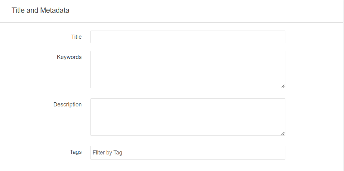 title and metadata options