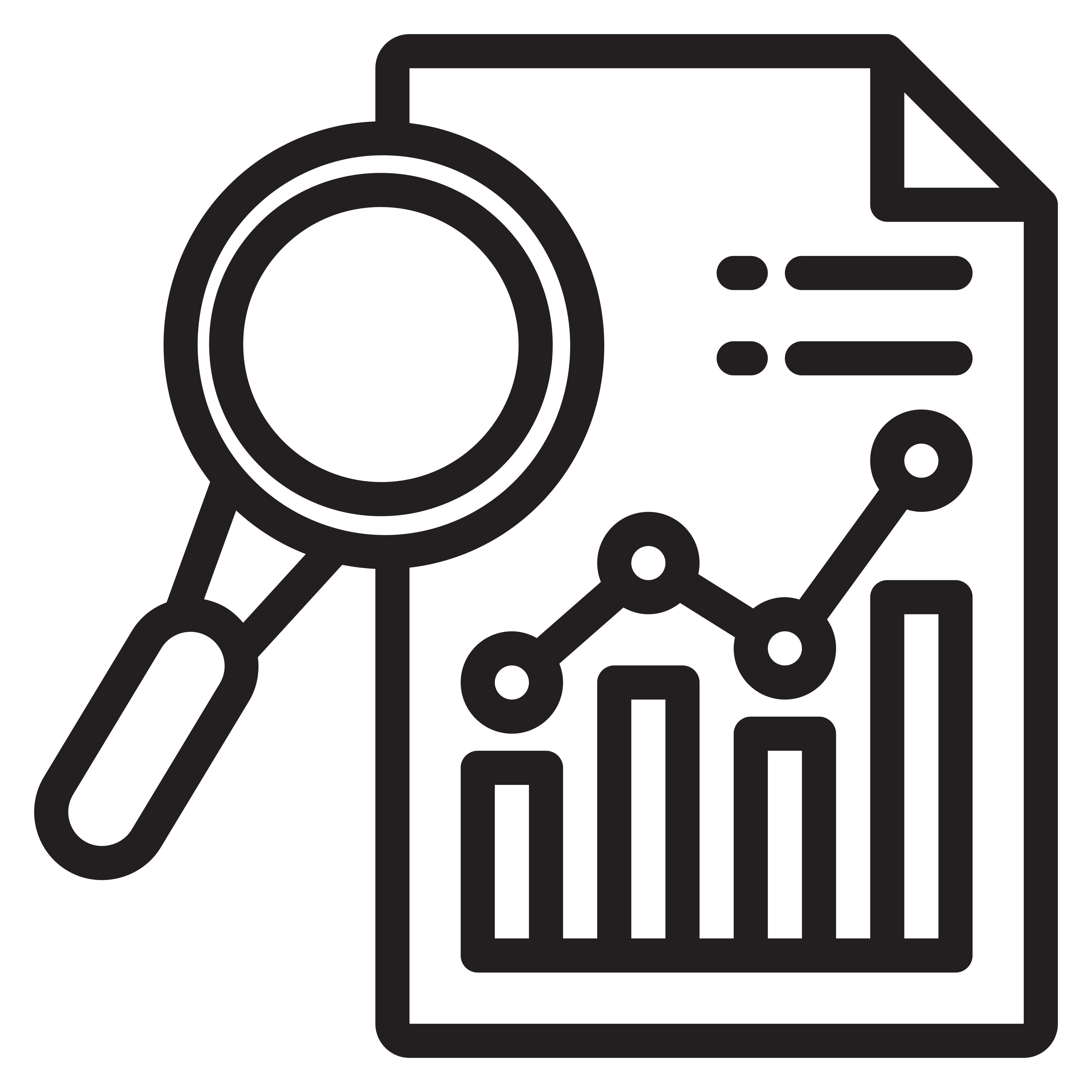 Market research stock image