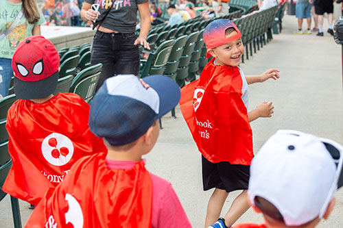 Kids playing in LaValle Stadium